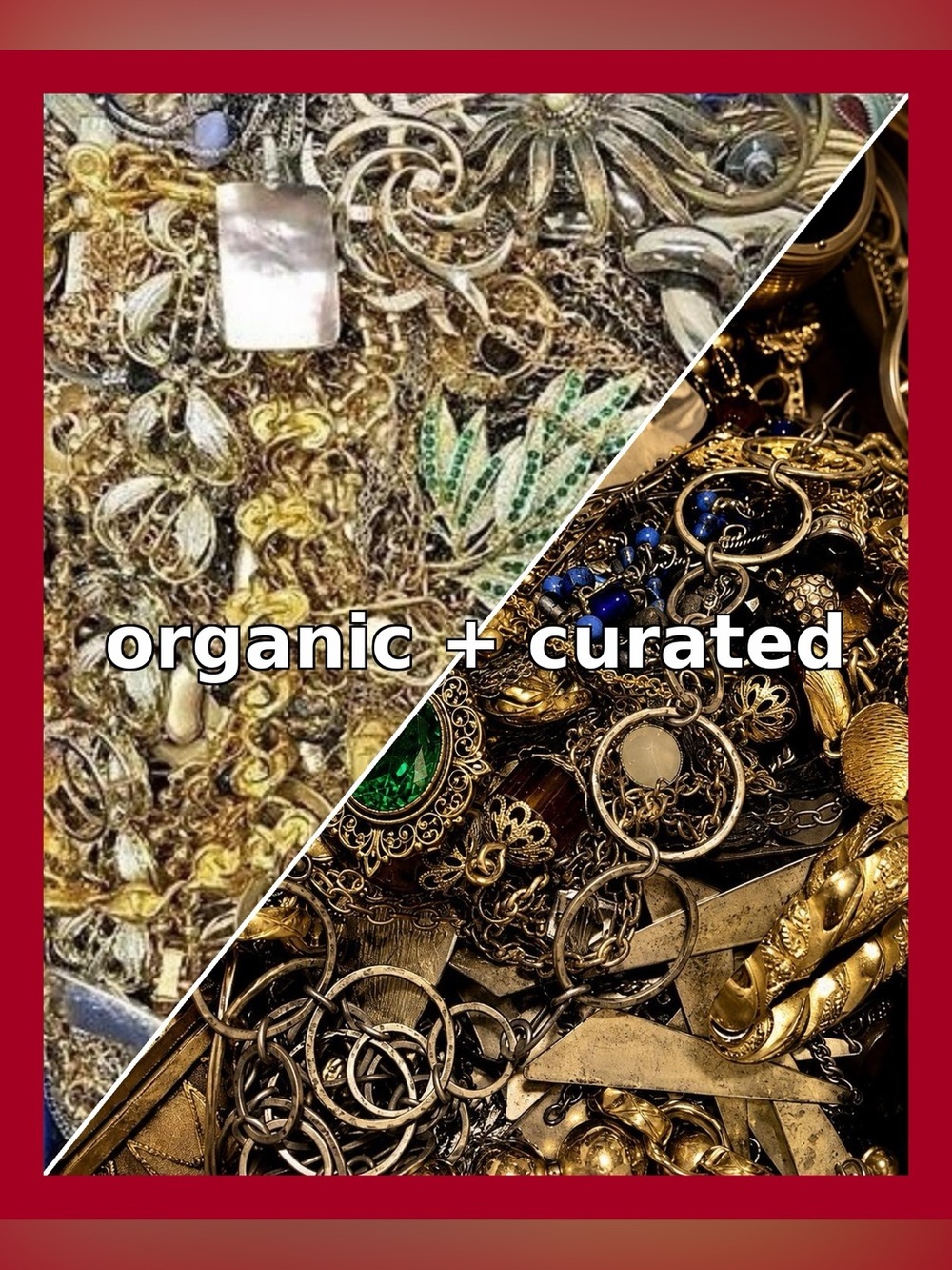 2 LB Vintage Mod Jewelry Lot | 1 LB Organic Pull + 1 LB Curated to Your Style
